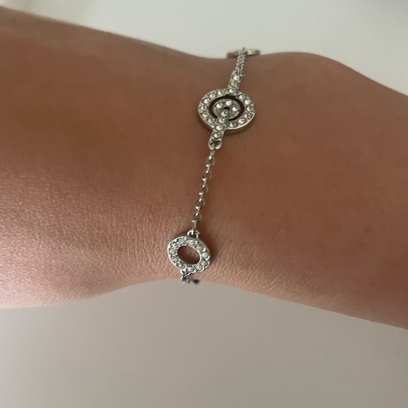 Genuine Swarovski silver plated clear crystal bracelet - Picture 3 of 8